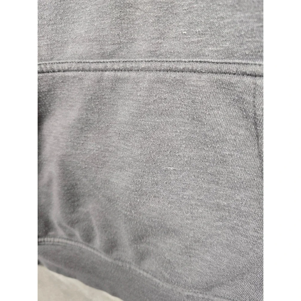 The‎ North Face Hoodie Mens S Gray Red Logo Graphic Fleece Sweatshirt Pilling
